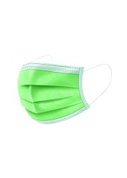 10-500pcs Disposable Adult Mask 3 Layers Non-woven Filter Blue Green Pink Mask Adult Respirator Multicolor Anti-Dust Mask masque