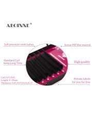 10pcs/bag abuonie silk individual eyelet wholesale eyelash extension eye size eyelash trays special lash extension