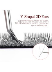 Song Lashes YY Shape Black Brown Blue Purple Eyelashes Extension Two Tip Lashes C/D/DD/LC/LD/M Curl High Quality Idividual