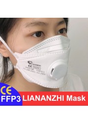 LAIANZHI CE FFP3 Face Masks Disposable Virus Protective Valve Face Mask ffp3fan fpp3 Headwear Certified Health Masks