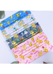 10-500pcs Pokemon Pikachu Anime Cartoon Disposable Mask Three-layer Protective Cartoon Pattern Printing Pokemon Student Mask