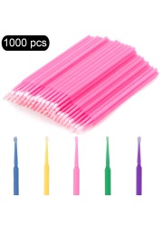 Eyelash Brush Set Cotton Swab Small Single Brush False Eyelashes Extension Cleaning 100/500/1000pcs