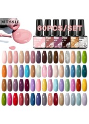 Mtssii 24/25/40/60pcs Gel Nail Polish Set Color Gel Semi Permanent UV Led Varnish Nail Art Design Soak Off Gel Set Nail Gel Set