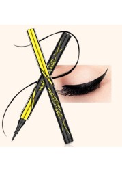 1pc Black/Brown Mini Eyeliner Gold Pen Quick-drying Eyeliner Waterproof Lasting No Blooming Liquid Eyeliner Pen TSLM1