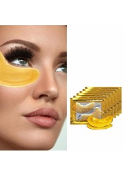 50pcs Collagen Crystal Gold Powder Eye Mask Anti Aging Dark Circles Acne Beauty Patches for Eye Skin Care Korean Cosmetics