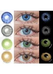 Bio-essence 1 Pair Colored Eye Contact Lenses Blue Lens Green Eye Lens Natural Eye Contact Lens Gray Fashionable Lens