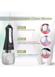 Dental Water Flosser Oral Irrigator For Teeth Cleaning Waterflosser Dental Water Jet Pick Water Mouth Cleaner Rechargeable