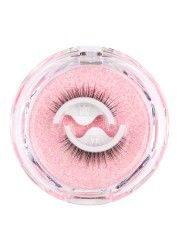 1 Pair - Reusable Self Adhesive False Eyelashes Glue Free Fake Eye Lashes Easy to Wear Fluffy Eyelash Extension Makeup Tool