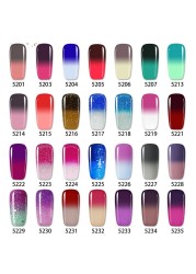 8ml Thermo Gel Varnish Nail Polish Hot Sale Temperature Change Color Gel Varnishes Soak Off UV Gel Nail Polish