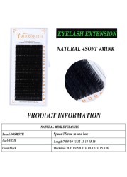 10 Trays 16 Rows/Case 7-16mm 3D Mink Eyelash Extensions Supples False Fake Eyelash Extension Individual Lashes Cosmetics