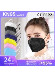 Adult FFP2 Masks FFP2 CE Approved Masks FFP2 Approved Mask Spain Black Face Mask KN95 Respirator Filter ffp2mascarillas