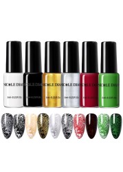 nicole diary stamping nail polish black white gold silver nail art printing varnish DIY design for stamping nail plate shellac