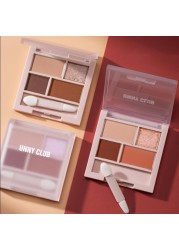 Unny Club Long Lasting Natural Eyeshadow Powder 4 Colors Multipurpose Eye Makeup Cosmetics Women Beauty