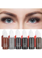 6pcs/box Semi-Permanent Tattoo Pigment Plant Extract Beauty Makeup Tattoo Ink Microblading Permanent Makeup Pigments Cosmetics