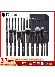 DUcare Makeup Brushes Set 8- 27pcs Powder Foundation Eyeshadow Synthetic Goat Hair Cosmetics Make Up Brush pinceaux de maquillage