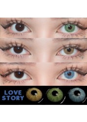 Bio-essence 1 Pair Colored Contact Lenses For Russian Eyes Girl Blue Green Lenses Eye Natural Lenses Fashion Lenses