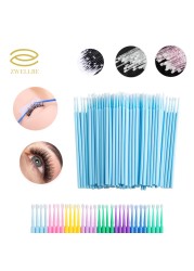 100pcs/bag Disposable Eyelashes Extension Brush Individual Lash Removal Swab Micro Brush For Eyelashes Extension Tools