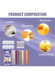 Natural Beeswax Ear Candles Wax Removal Ear Cleaner With Cotton Swab Relaxing Thermal Ear Indiana Candling Fragrance Tool