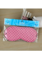 Dot Print Sleeping Mask Soft Eye Cover Portable Travel Comfort Sleep Aid Eye Patch PC