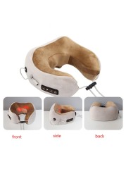 U Shape Electric Neck Massager 3D Kneading Shiatsu Shoulder Massager Pain Relief Multifunction Portable Body Massager