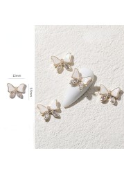 Nail art smart butterfly jewelry new Japanese zircon shell rotating nail decoration zircon nail diamond