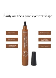 Four heads eyebrow pen long-lasting liquid waterproof anti-sweat eyebrow quick-drying pen eyes makeup beauty tools