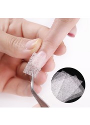 10/20/40pcs Nail Stickers Fiber Nail Art UV Gel Extension Building Gel Sticker DIY Manual Template Manicure Stencil