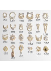 Japanese Nail Art Jewelry Nail Art Zircon Jewelry Nail Decoration Metal Bow Nail Art Jewelry Professional Nail Supplies