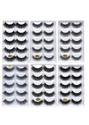 Wholesale eyelashes 20/30/50 boxes 5 pairs 3d mink lashes natural false eyelashes soft makeup fake eye lashes cilios g806 g800