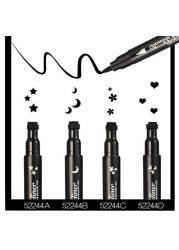 2 In1 Eyeliner Seal Eye Wing Seal Stars Liquid Eyeliner Pencil Stamp Triangle Seal Eye Liner Waterproof Quick Dry Cosmetics