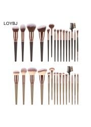 Loebig Beauty Makeup Brushes Cosmetic Brush Set Powder Foundation Blush Highlighting Eye Shadow Eyebrow Eye Lashes Make Up Tools