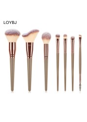 Loebig 5/7 Makeup Brushes Beauty Tool Set Cosmetic Powder Brushes Foundation Blush Contour Eye Shadow Eyebrow Lashes Make Up Brush