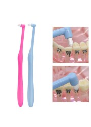 2Pcs L Shape Push Pull Interdental Brush Orthodontic Toothpick Teeth Whitening Tooth Pick Toothbrush Oral Hygiene