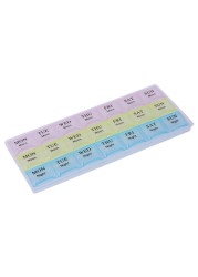 7 Days Weekly Transparent 21 Compartment Cover Panel Tablets Box Holder Medicine Storage Organizer Container Container
