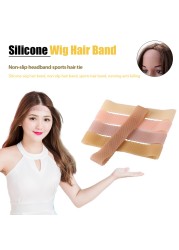 Silicone Transparent Wig Band Grip Anti Slip Elastic Sport Headband Hair Band Without Gel For Wig Secure Wig Gripper