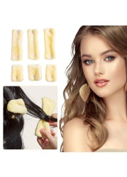 6pcs DIY Hair Rollers Soft Flexible Silk Roller Set Without Heat For Sleeping Lazy Tape Wavy Curly Salon Hair Care Styling Tools