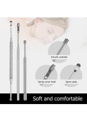 7pcs/set Ear Cleaner Wax Collectors Earpick Wax Remover Curette Through Ear Cleaner Spoon Ear Care Clean Tool