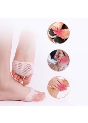 2pcs Forefoot pad shoes cushion high heel elastic silicone gel insoles orthotic arch support protection pads