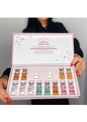 12 Vials Korean Cosmetic Dermawhite BB Cream Glow Starter Kit Stayve Liquid Foundation for Skin Whitening Brightening