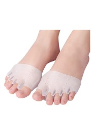 Silicone Forefoot Pads Toe Separator Cushion Pad Pain Relief Shoes Insoles Finger Toe Valgus Corrector Gel Pads Foot Care