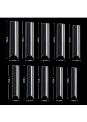 XXL Extra Long Square False Nail Tips C Curved Straight Nails Manicure Acrylic Fake Nails Art Decoration Tools Acrylic Nails