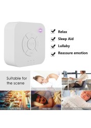 White USB Rechargeable Timer Shut Off Sleep Sound Machine For Sleep Relaxing Child Adult Child Care Desk