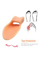 2pcs Silicone Gel Big Toe Separator Bunion Orthopedic Ectropion Toes Corrector Separator Valgus Finger Straightener