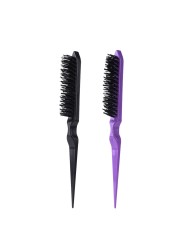 Boar Bristle Comb 1pcs Professional Hair Brushes Comb Teasing Back Combing Fine Line Hair Brush Styling Tools Wholesale