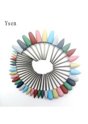 1pc cuspdal head 7 colors rubber and silicon carbide nail file manicure electric nail drill machine accessories tools nail bits