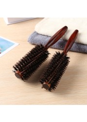 4 Sizes Professional Salon Styling Tools Round Hair Comb Hairdressing Curly Hair Brushes Comb Wooden Handle