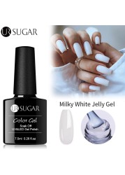 UR SUGAR 7.5ml Milky White Gel Nail Polish Clear Pink Gel Nail Extension Tips Soak Off Led UV Gel Varnish