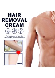 Men Hair Removal Cream Perfect for Underarm Legs Face Reduces Irritation Painless No Harmful Chemicals 60ml