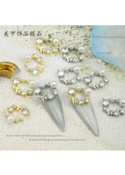 20PCS Popular Nail Art Pearl Butterfly Zircon Super Flash High Color Preservation Micro Inlaid Three-dimensional Nail Drill