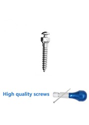 1 Set Screwdriver + 10pcs Dental Mini Screws Orthodontic Screwdriver Mini Screw Screwdriver Handle Drill Tool 1.8mm*8mmX10